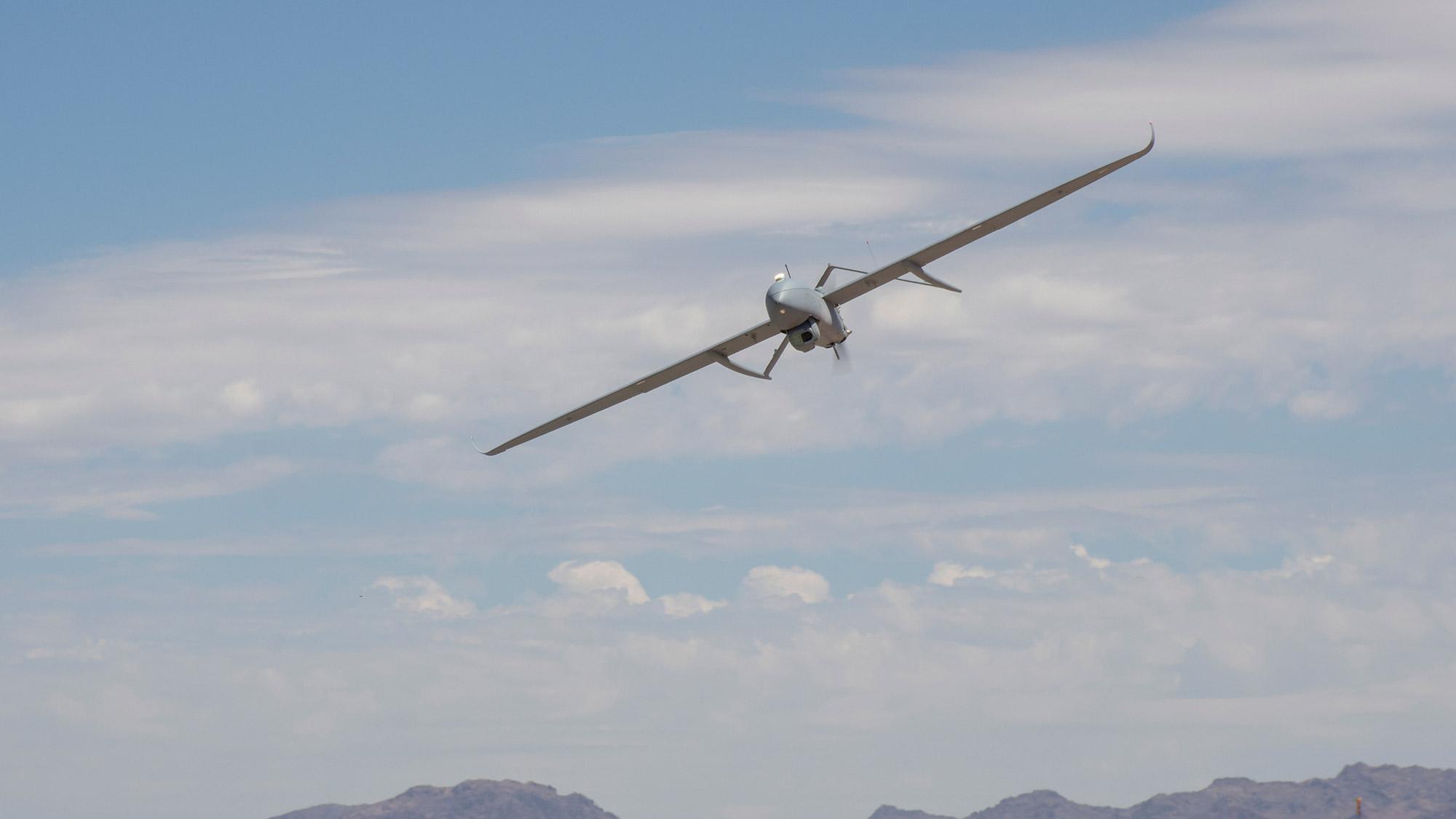 Aerosonde fixed wing in flight
