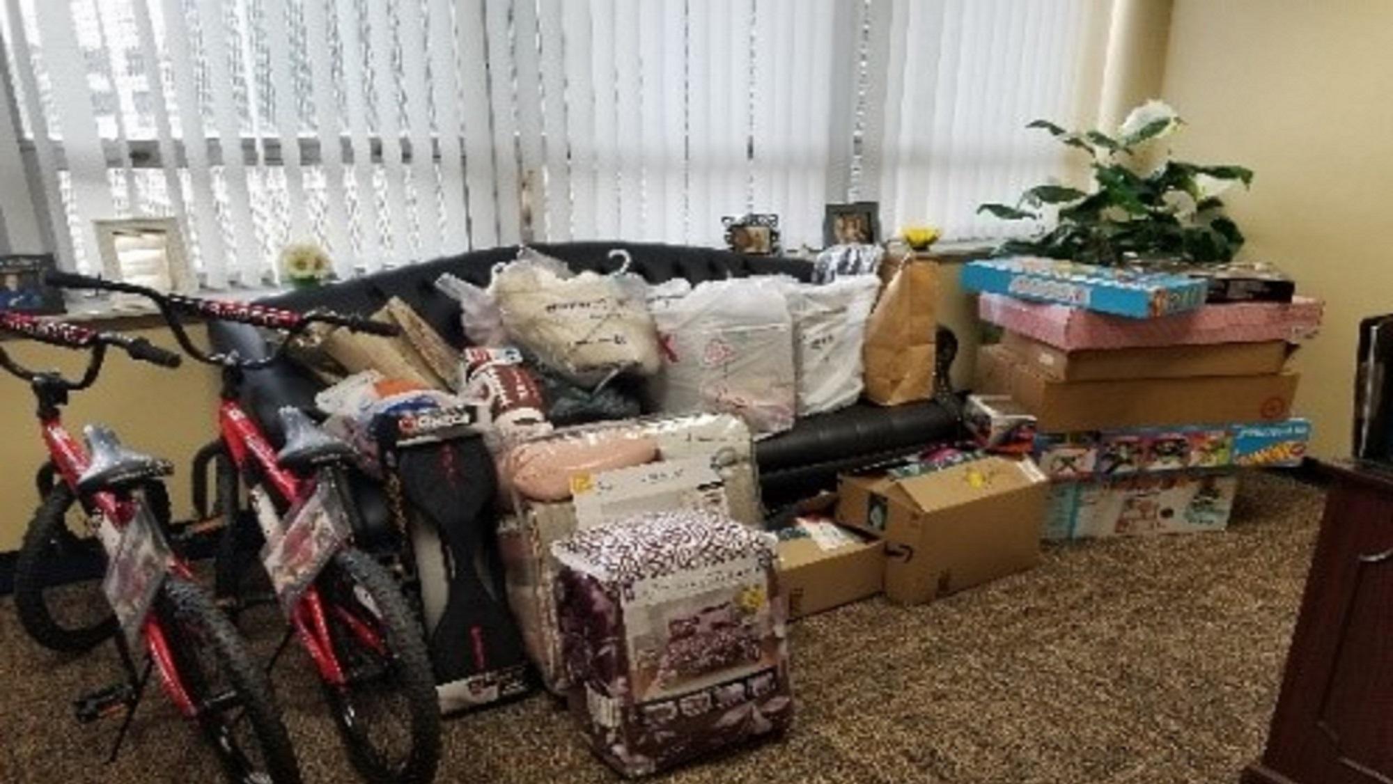 Donations for the St. Tammany Project Christmas Angels.