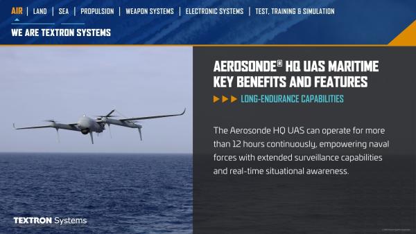 UNITAS 2023: Game-Changing Aerosonde UAS | Textron Systems