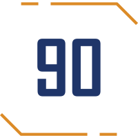 Icon representing the number 90