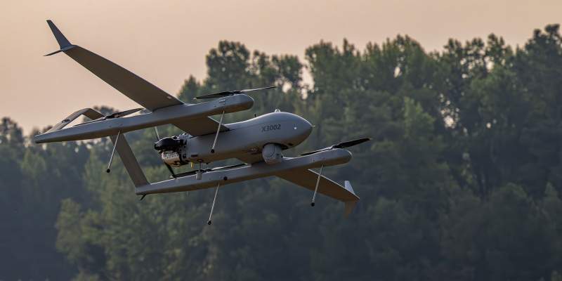 Aerosonde HQ during flight testing