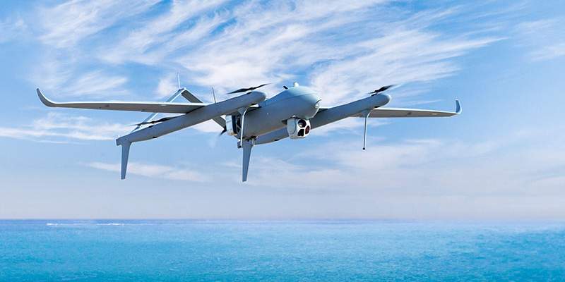 Aerosonde HQ UAS over water