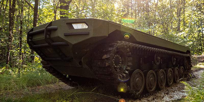 M3 in forested area during a demonstration
