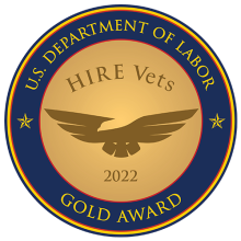 U.S. Department of Labor As a Hire Vets Medallion Award Recipient